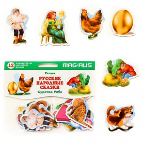 Магнитный театр - Репка и Курочка Ряба, 12 элементов (Mag-Rus, NF1006)